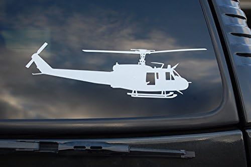 Grafička s pet zvjezdica Huey Helikopter Vinil naljepnica Pilot Wall Art Deco Car Prozor Odaberite veličinu