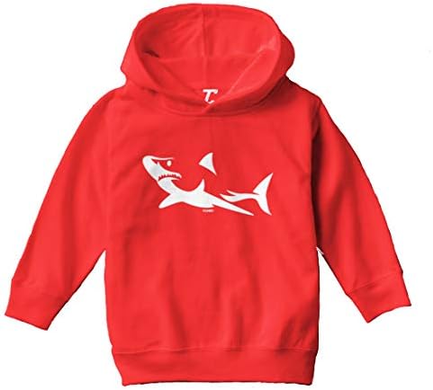 Shark Silhouette - stilizirana velika bijela mala / omladinska fleece hoodie