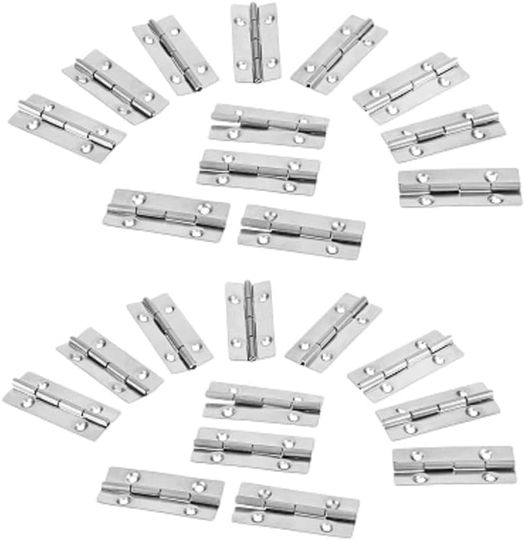 24pcs srebrni mini ormarići sklopivi sklopivi šarke za namještaj Kuhinjski prozor šarke sa vijcima Namještaj