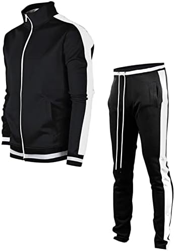 Larisalt zip up hoodie y2k, muške staze setovi punim zip dugim rukavima Active 2 komada odijela