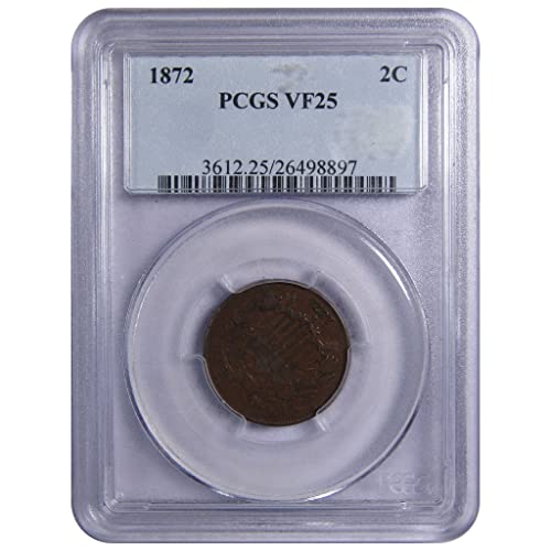 1872 Dvostotni komad VF 25 PCGS 2C US Type Coin Kolekcionarni SKU: IPC8776