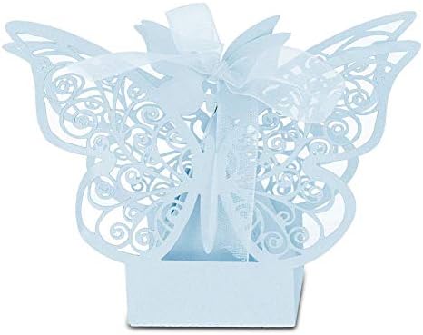 100pcs Vjenčanje Favoriti šećer čokolade kutije Butterfly Hollow Candy Box Cookie poklon kutije za vjenčanje modernog rođendana