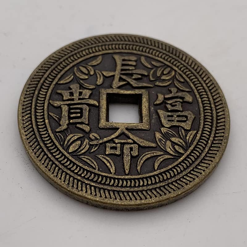 Kineski šuplji dug život, bogatstvo, povoljni i povoljni zeleni brončani medaljon kolekcija reljefnih kovanica