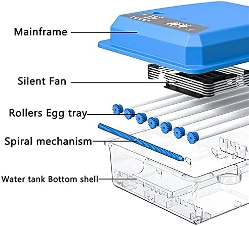 Zapion Jaje inkubator 16 jaja Automatski LED ekrani zaslon Peradarstvo Auto-okretanje Inteligentne temperature