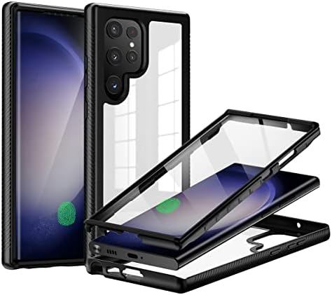 Tseiletc kompatibilan s Samsung Galaxy S23 Ultra ultra ultra 6,8 sa ugrađenim zaštitnikom zaslona Zaštitni