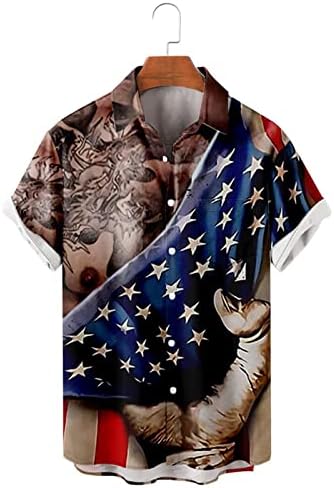 Zmajevo dugme majice muškarci Muška zastava za Dan nezavisnosti 3d Digitalna štampa personalizovana modna