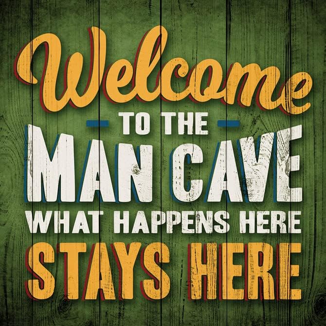 Carson Home Man Cave House Coaster, 4-inčni kvadrat, set od 4
