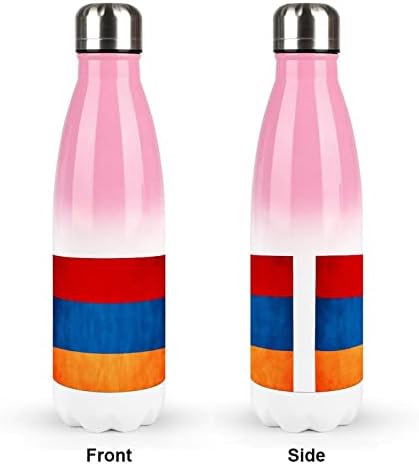 Teksturna armenska zastava 17oz Sportska boca za vodu od nehrđajućeg čelika vakuum izolirana cola oblik