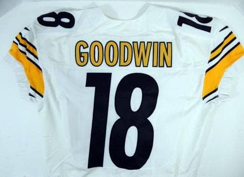 2014 Pittsburgh Steelers CJ Goodwin 18 Igra izdana bijeli dres 42 DP21249 - Neintred NFL igra rabljeni