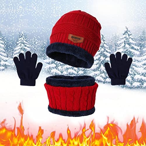 i Kapa za dječake kapa za djecu otporna na vjetar pletene djevojke šal topli rukavice zgušnjavaju zimski