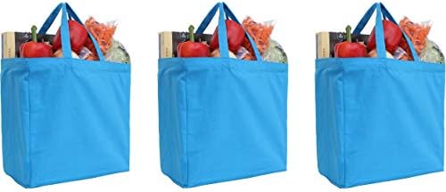 Threadart višekratna upotreba za teške uslove rada pamuk platnene torbe za namirnice pakovanje od 3