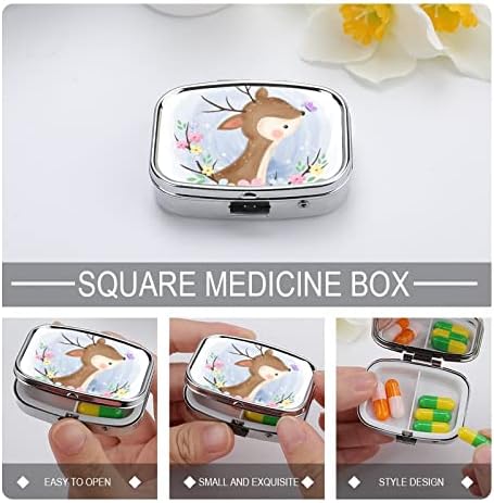Kutija za organizatore pilula slatka posuda za pilule za jelene prijenosni dnevni držač za pilule kutija