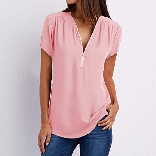 Žene ležerne vrhove košulja dame na vratu patentni patentni majica bluza za bluzu tie top dame vrhovi majica