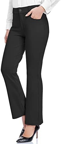 Hiskywin ženske haljine Hlače rastezanje radnog kancelarija Poslovni ured za poslovne pantalone s džepovima
