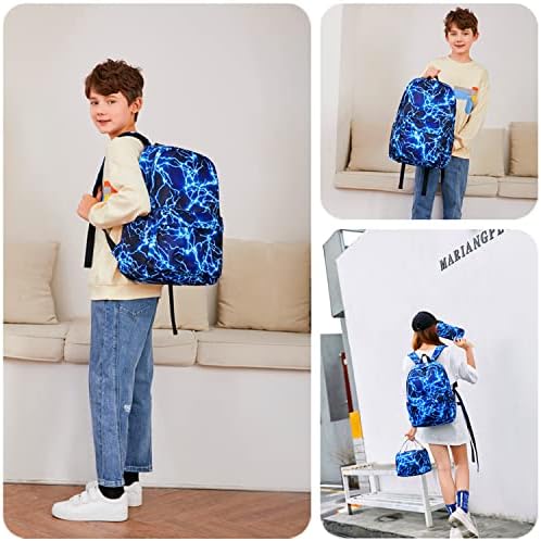 mezhsa školski ruksak za dječake osnovna torba za knjige srednje munje laptop tinejdžer vodootporna lagana