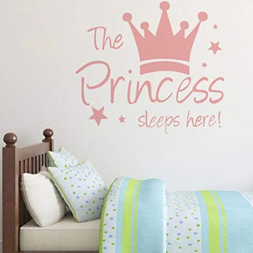 Maydahui 2kom zidna naljepnica princ/princeza spavajte ovdje 12,6 inča little Crown Star Art Citati zidna