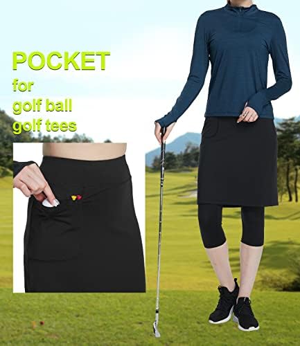 Slimur skromne suknje s gamašima Capri sa suknjem u prilogu za žene Golf suknjene gamaše Aktivne suknje