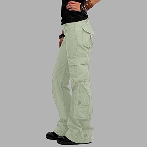 Zlovhe teretne hlače za žene Torggy, ženske vrećaste teretne hlače sa džepovima široke noge pantalone labave