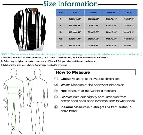 Košulje s dugim rukavima za muškarce 1/4 Zip rever blok u boji polo majice Ležerne slim fit mišićni golf