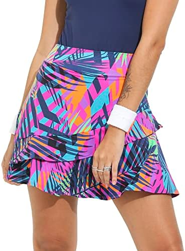Dona Jo Glide Skort / suknja za žene - Atletski Golf Skort / suknja sa šortsom i džepovima-teniska suknja