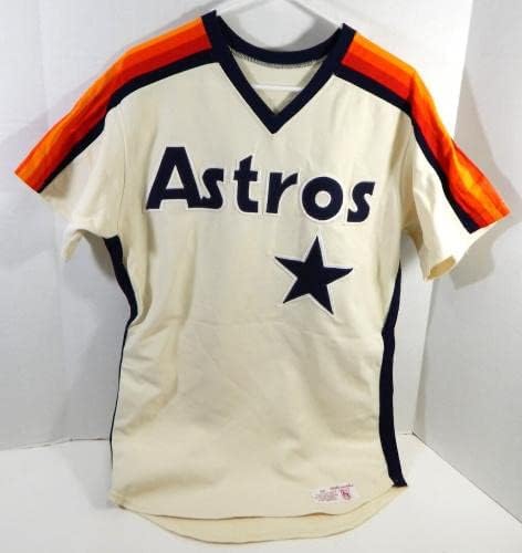 1982-85 Houston Astros Bob Lillis 5 Igra Rabljeni krem ​​dres 42 DP23587 - Igra Polovni MLB dresovi