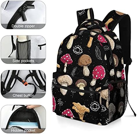 Aparajita Retro gljiva školski ruksak pokloni Modni putni baksak za laptop za muškarce Ženske tinejdžere