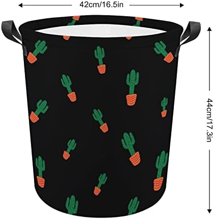 Slatke korpe za veš sa Kaktusom sa ručkama vodootporne sklopive okrugle korpe za odeću Organizator kante