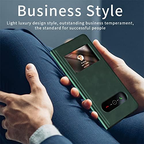 Gadget - Park Galaxy Z Fold 3 futrola, Luksuzni Nappa kožni prozor-dizajn površinskog poklopca za Samsung