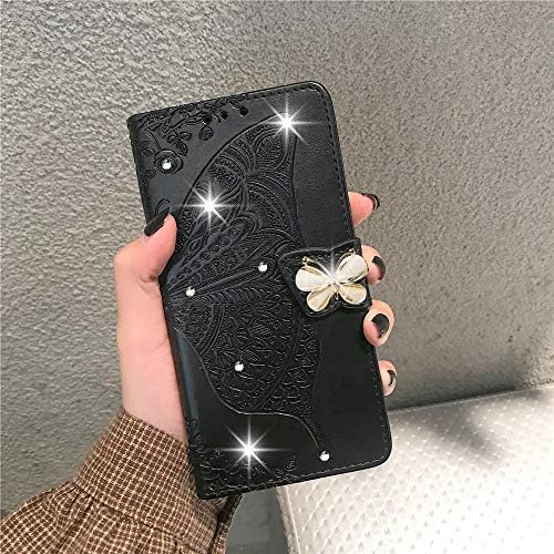 COTDINFOR slučaj za Galaxy S21 Ultra slučaj Glitter Bling sa držačem za kartice i postoljem kožni Flip Wallet