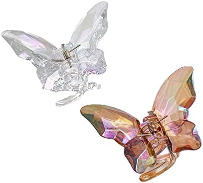 Houchu leptir frizura slatka vintage ženska kosa clip laserski elegantni stražnji dio glave Fairy Crystal