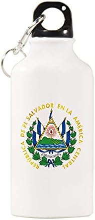 Grb El Salvador Lagan aluminijski sportski boca za vodu BPA Besplatno sa privjeskom i vijčanim poklopcem