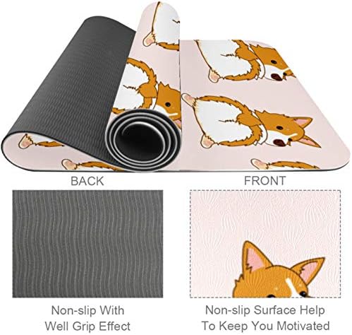 Siebzeh Corgi pas Puppy Premium Thick Yoga Mat Eco Friendly Rubber Health & amp; fitnes non Slip Mat za