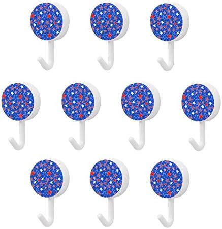 SAD zvijezde Zidne kuke okrugle plastične kuke Izdržljive ljepljive kuke za kuhinju kupatilo 10 pakovanja